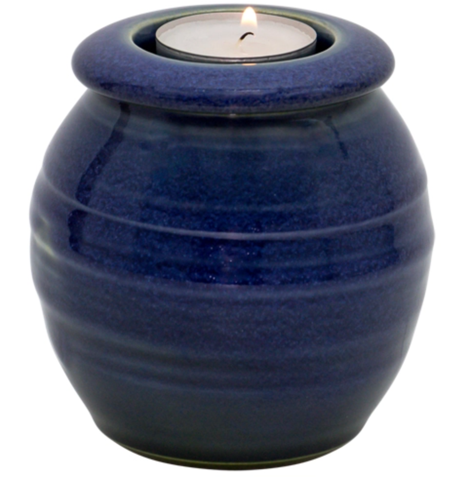  Meridian Ceramic Tealight Urn - Bay Blue Meridian Ceramic Tealight Urn - Bay Blue Meridian Ceramic Tealight Urn - Bay Blue - Opening Shown Meridian Ceramic Tealight Urn - Bay Blue